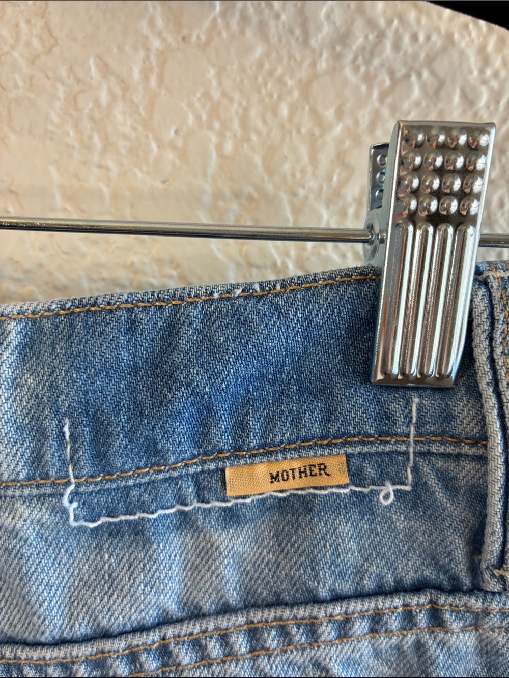 Mother Superior The Rerun Zip Sneak Jeans Wide Leg Baggy Light Wash Denim 26 - Picture 11 of 11